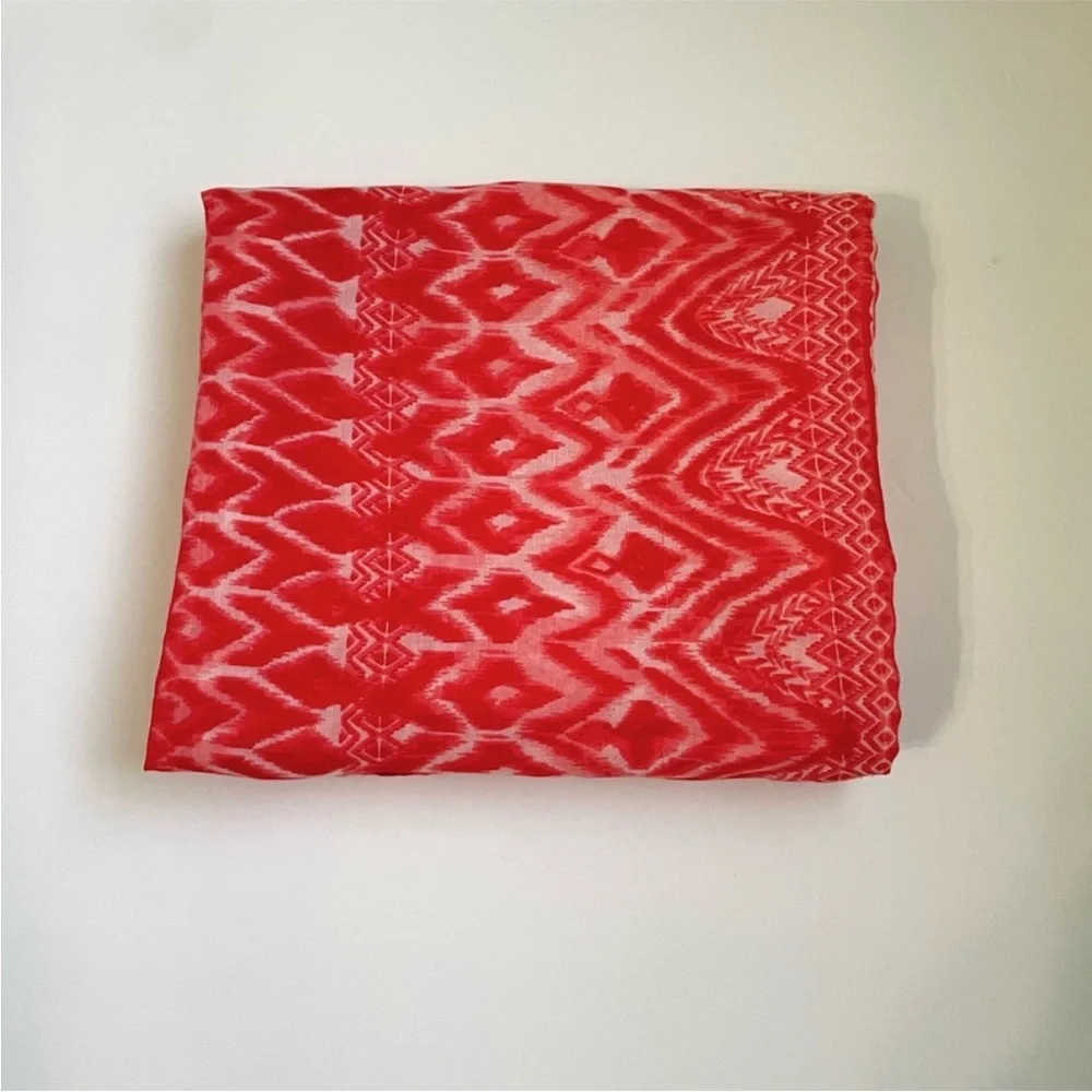 Hobby Lobby Infinity Scarf Lightweight Ikat Tribal Geometric Print Made in India